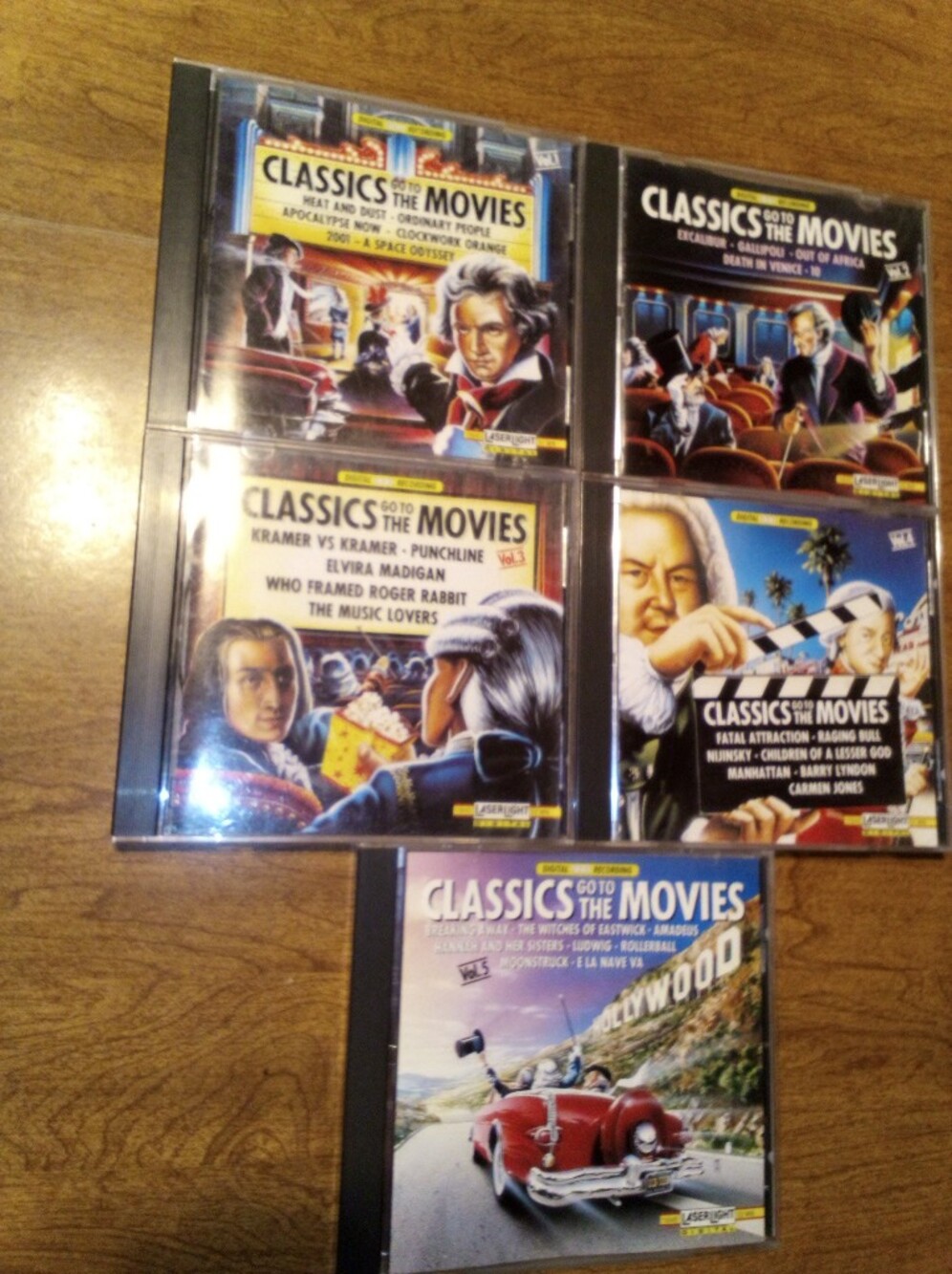 Classics Go To The Movies Vol's 1-5 LaserLight Digital Classical Compilation CD